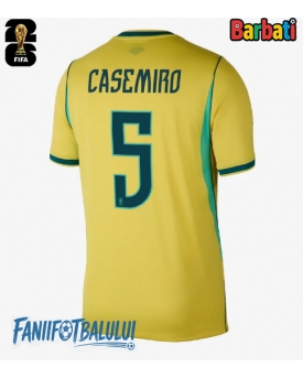Brazilia Casemiro #5 Tricou Fotbal Replică Mondial 2026 Barbati Acasa